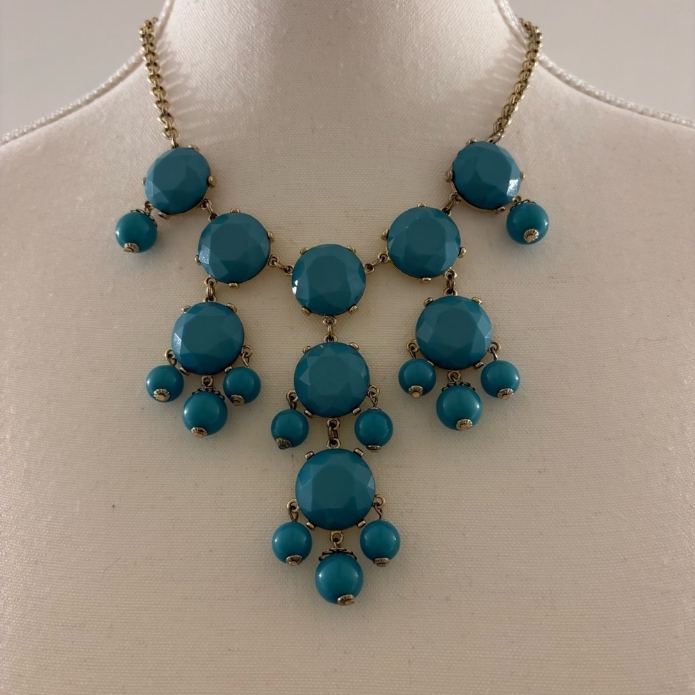 Elegant Turquoise Blue Statement Necklace
